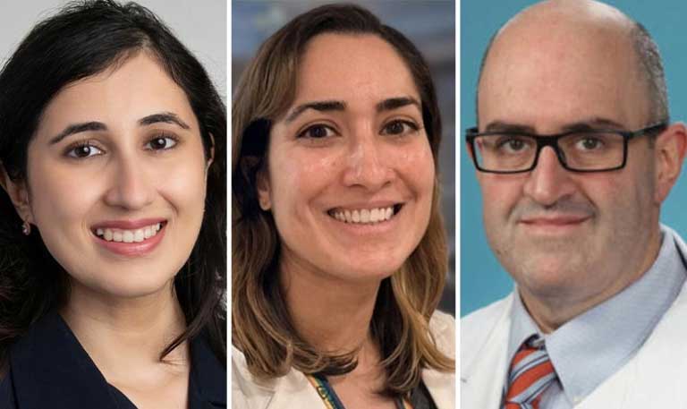 Headshots of Mamta S. Chhabria, MD; Sarah L. Khan, MD; Adrian Shifren, MD, FCCP