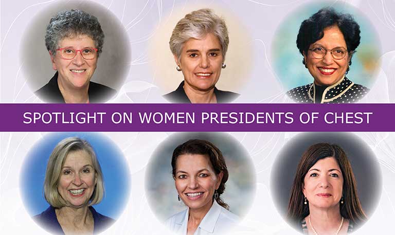 Headshots of women presidents of CHEST